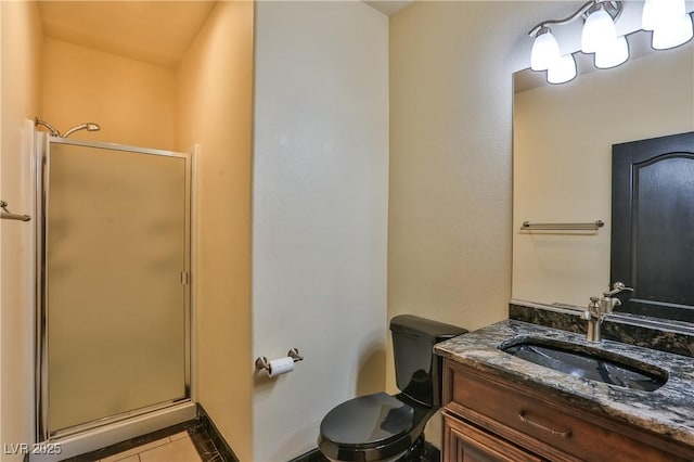 235 Calvino Ave, Las Vegas, NV 89183 - full bath with a stall shower, vanity, and tile patterned floors