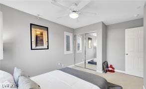11018 Salernes St, Las Vegas, NV 89141 - bedroom featuring a ceiling fan