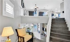 11018 Salernes St, Las Vegas, NV 89141 - stairway with plenty of natural light