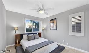 11018 Salernes St, Las Vegas, NV 89141 - bedroom with carpet flooring and ceiling fan