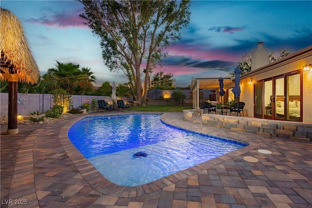 3227 Paintedhills Ave, Las Vegas, NV 89120 - view of pool featuring a patio area and a fenced backyard