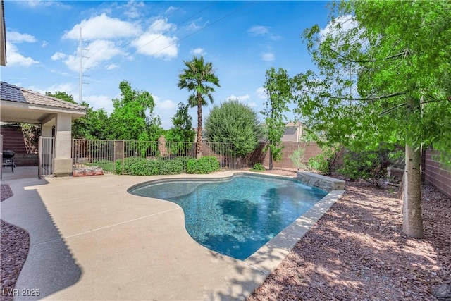 9516 Bluff Ledge Ave, Las Vegas, NV 89149 - view of swimming pool featuring a patio area and a fenced backyard
