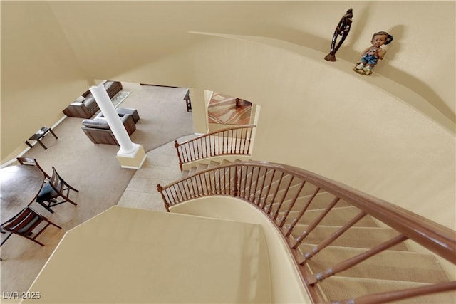 9516 Bluff Ledge Ave, Las Vegas, NV 89149 - stairway featuring carpet