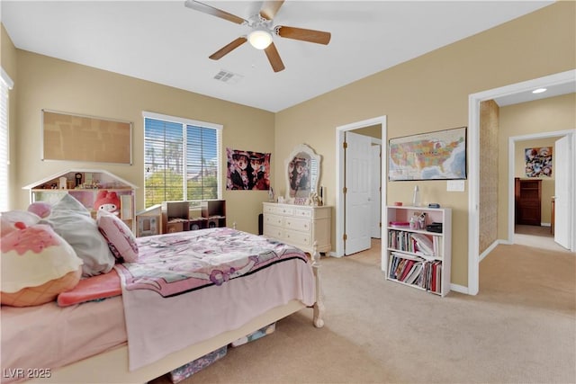 9516 Bluff Ledge Ave, Las Vegas, NV 89149 - carpeted bedroom featuring baseboards and a ceiling fan
