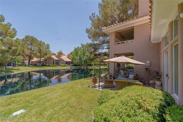 5046 Crooked Stick Way, Las Vegas, NV 89113 - view of green lawn with a water view