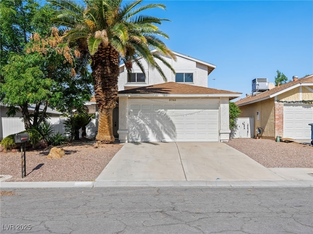 3740 Broadriver Dr, Las Vegas, NV 89108 - traditional home featuring concrete driveway, a garage, and stucco siding