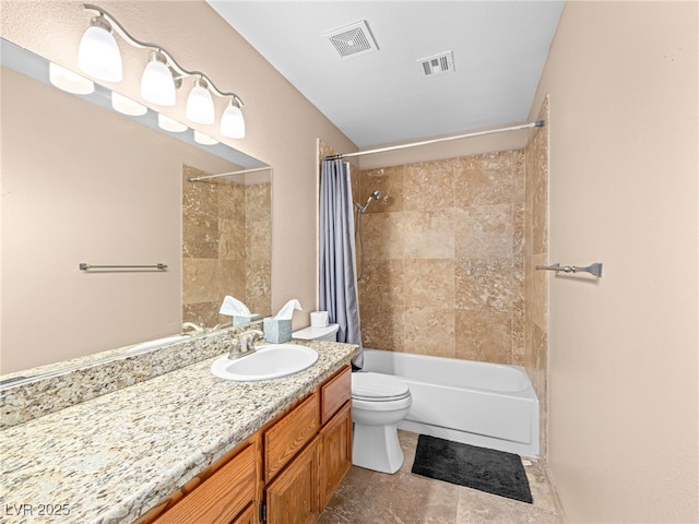 3740 Broadriver Dr, Las Vegas, NV 89108 - bathroom with vanity and shower / bath combo with shower curtain