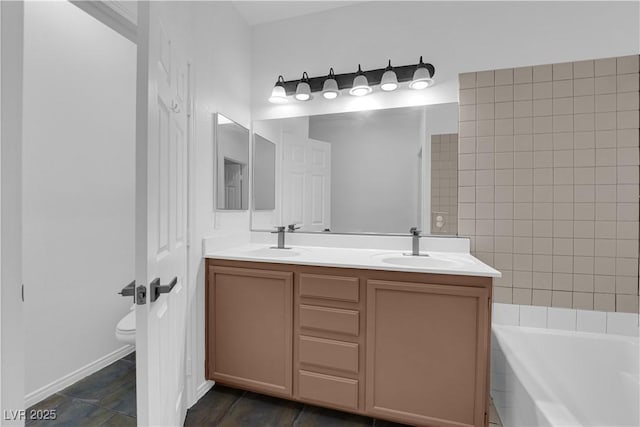 11010 Santorini Dr, Las Vegas, NV 89141 - full bath with double vanity and toilet