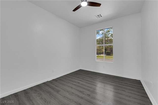 11010 Santorini Dr, Las Vegas, NV 89141 - unfurnished room with dark wood-style floors and a ceiling fan