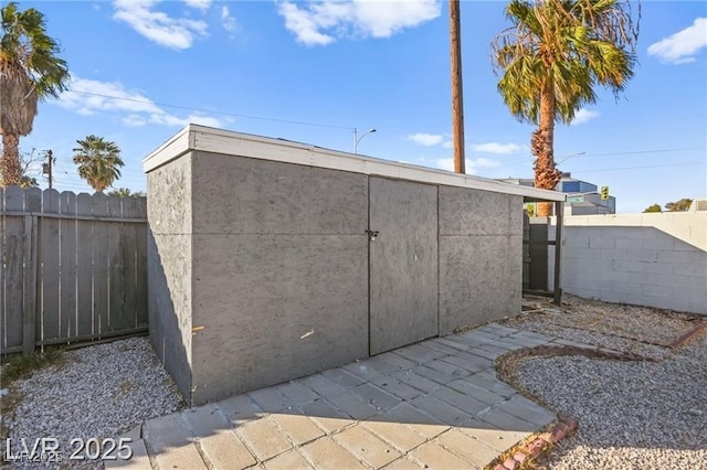 3208 Alcoa Ave, Las Vegas, NV 89102 - view of shed with a fenced backyard