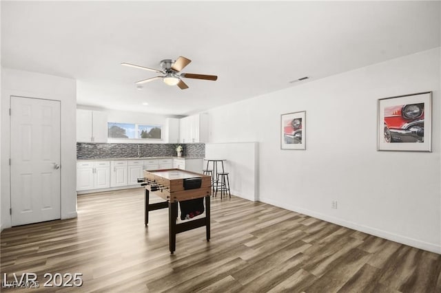 3208 Alcoa Ave, Las Vegas, NV 89102 - dining room with ceiling fan and wood finished floors