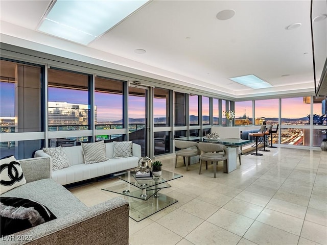 4471 Dean Martin Dr Unit 4308, Las Vegas, NV 89103 - tiled living area with floor to ceiling windows and plenty of natural light