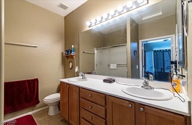 3109 Frigate Way N, Las Vegas, NV 89084 - full bathroom featuring double vanity, tile patterned floors, and a shower