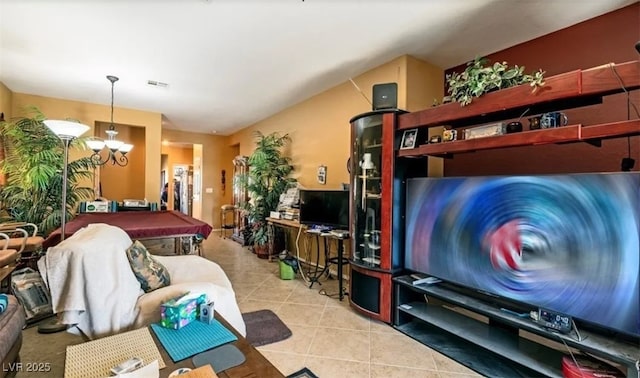 3109 Frigate Way N, Las Vegas, NV 89084 - living area with billiards and tile patterned floors