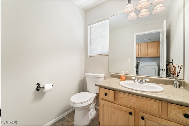 1337 Maplegrove Cir, Las Vegas, NV 89108 - bathroom featuring washer / clothes dryer and vanity