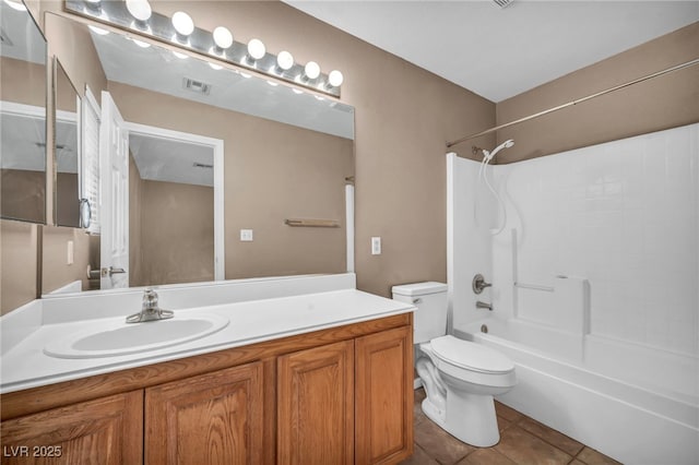 8557 Hidden Pines Ave, Las Vegas, NV 89143 - bathroom with vanity, tile patterned floors, and shower / tub combination