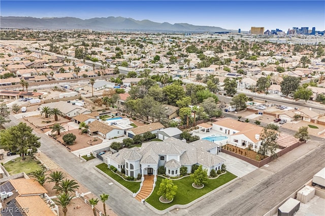 7751 Radcliff St, Las Vegas, NV 89123 - aerial view of residential area featuring a mountain backdrop