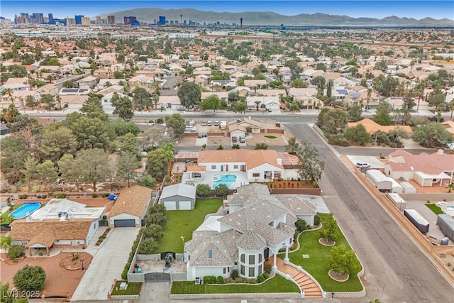 7751 Radcliff St, Las Vegas, NV 89123 - aerial perspective of suburban area with a mountainous background