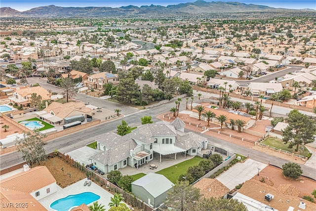 7751 Radcliff St, Las Vegas, NV 89123 - aerial perspective of suburban area with mountains