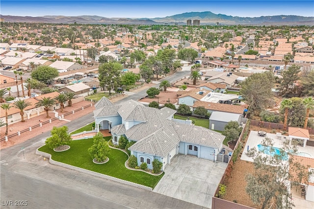 7751 Radcliff St, Las Vegas, NV 89123 - aerial view of residential area with a mountain backdrop