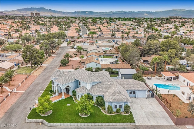 7751 Radcliff St, Las Vegas, NV 89123 - aerial view of residential area featuring a mountain backdrop