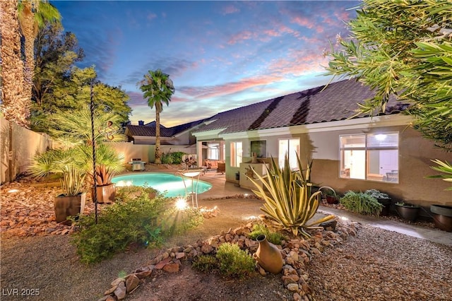 216 Chestnut Ridge Cir, Henderson, NV 89012 - view of pool with a fenced backyard and a patio
