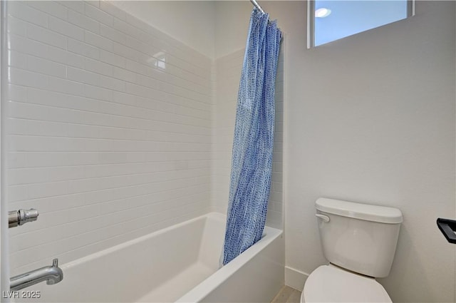 1305 Azure Jay Ave, North Las Vegas, NV 89084 - bathroom featuring shower / tub combo with curtain and toilet
