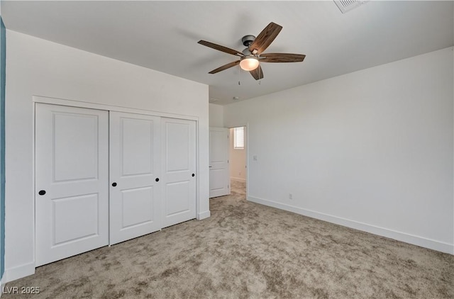 1305 Azure Jay Ave, North Las Vegas, NV 89084 - unfurnished bedroom with carpet floors, a closet, and ceiling fan