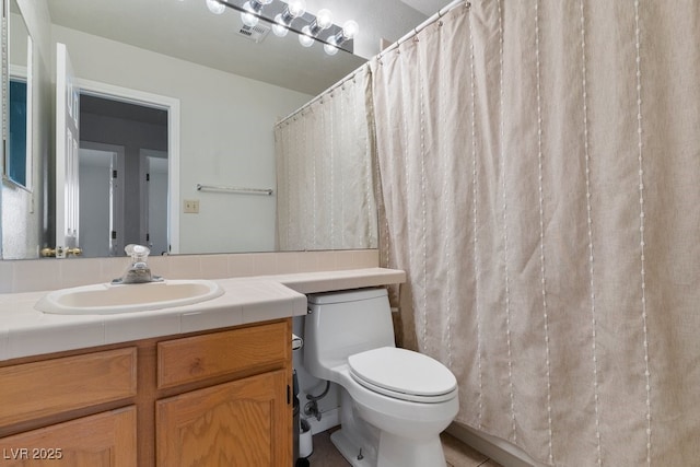 5621 Desert Creek Way, Las Vegas, NV 89149 - bathroom with vanity and curtained shower