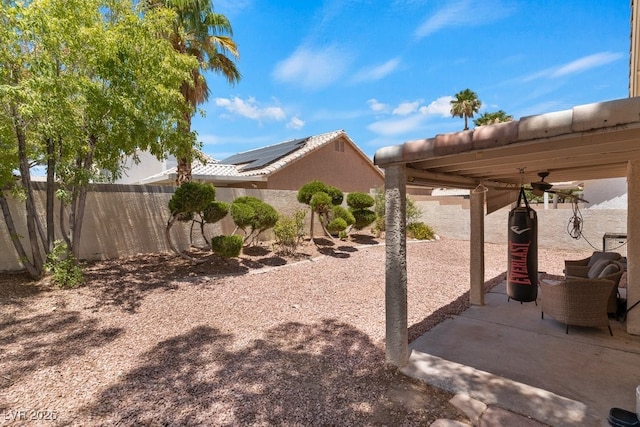 5621 Desert Creek Way, Las Vegas, NV 89149 - fenced backyard featuring a patio