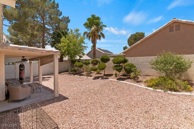 5621 Desert Creek Way, Las Vegas, NV 89149 - fenced backyard with a patio area