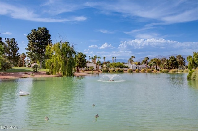 5021 Cliffrose Dr, Las Vegas, NV 89130 - water view with mountains