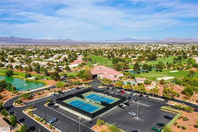 5021 Cliffrose Dr, Las Vegas, NV 89130 - bird's eye view of a water and mountain view and a local golf course