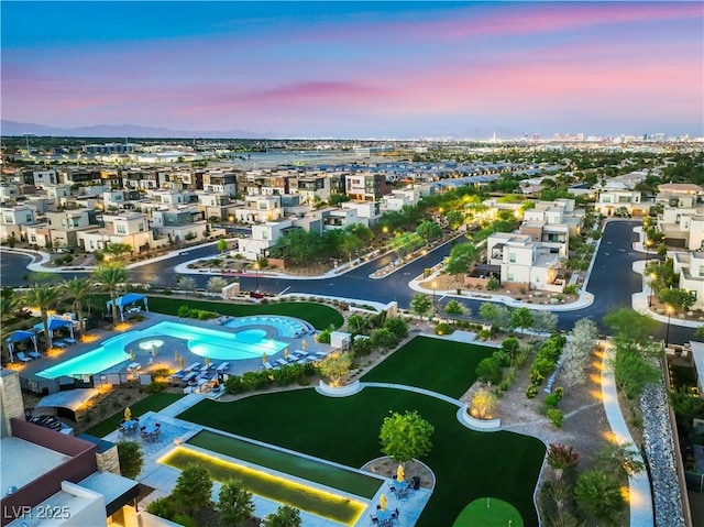 4152 Yucca Bloom St Unit 1, Las Vegas, NV 89135 - aerial view of property's location featuring a pool