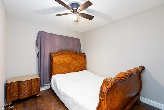 2912 Drury St, Las Vegas, NV 89108 - bedroom with dark wood finished floors and ceiling fan
