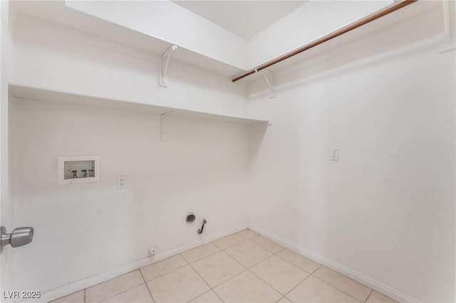 8901 Goldstone Ave, Las Vegas, NV 89143 - laundry room with hookup for a gas dryer, washer hookup, and light tile patterned flooring