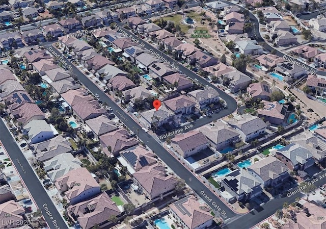 8901 Goldstone Ave, Las Vegas, NV 89143 - aerial view of property's location featuring nearby suburban area
