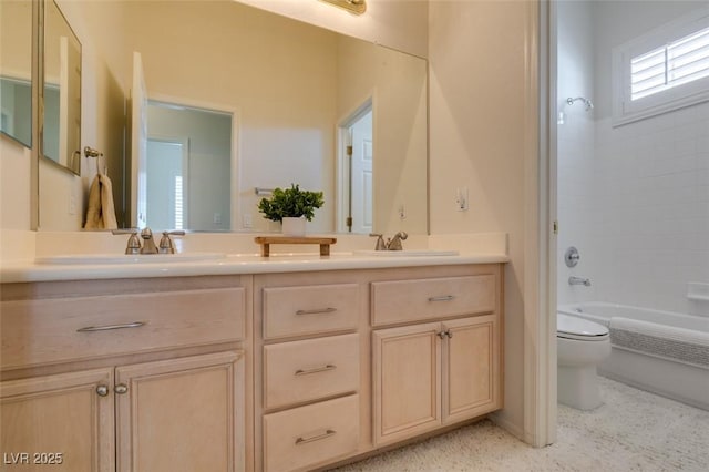 1414 Doggett Ave, Las Vegas, NV 89123 - bathroom with double vanity and  shower combination
