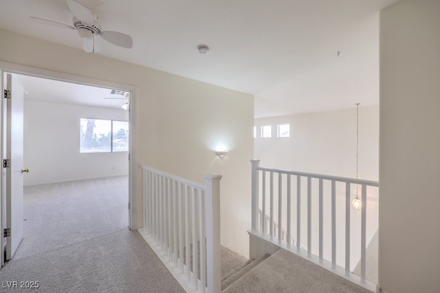 5209 Mantua Ct, Las Vegas, NV 89130 - corridor featuring carpet floors, an upstairs landing, and plenty of natural light