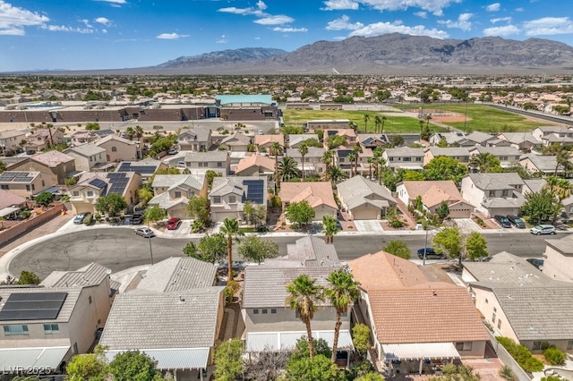 5209 Mantua Ct, Las Vegas, NV 89130 - aerial view of residential area featuring mountains