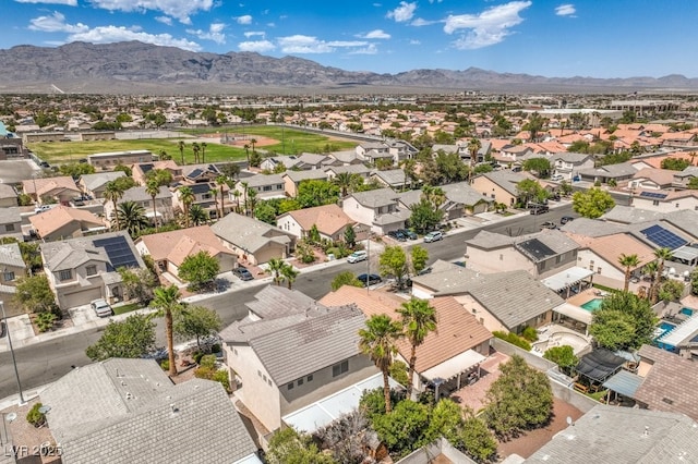 5209 Mantua Ct, Las Vegas, NV 89130 - aerial view of residential area with a mountain backdrop