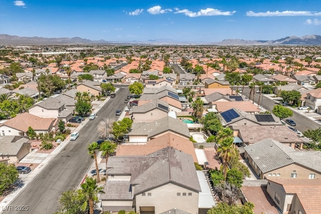 5209 Mantua Ct, Las Vegas, NV 89130 - aerial perspective of suburban area featuring a mountain backdrop