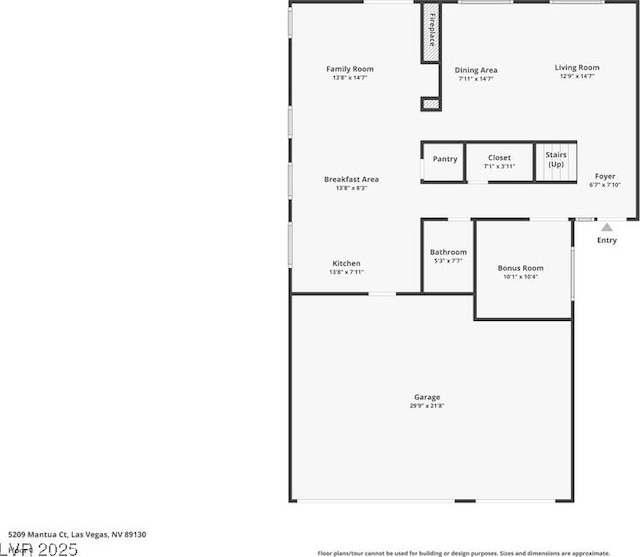 5209 Mantua Ct, Las Vegas, NV 89130 - view of property floor plan