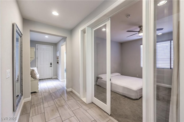 913 Silent Sunset Ave, North Las Vegas, NV 89084 - hall with baseboards and recessed lighting