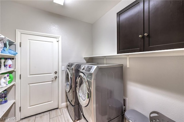 913 Silent Sunset Ave, North Las Vegas, NV 89084 - washroom featuring independent washer and dryer and cabinet space
