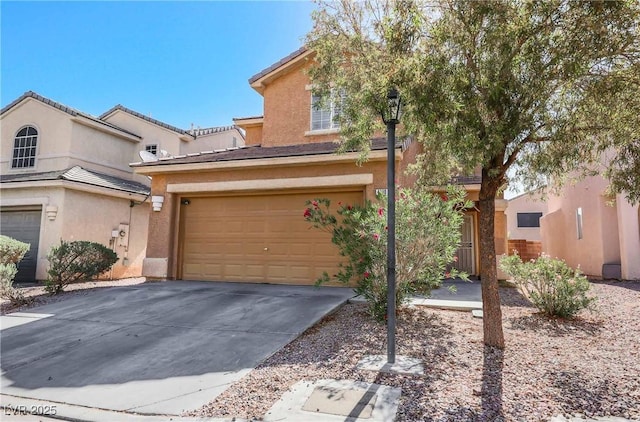 4130 Neighborly Ct, North Las Vegas, NV 89032 - view of front facade with concrete driveway, stucco siding, and an attached garage