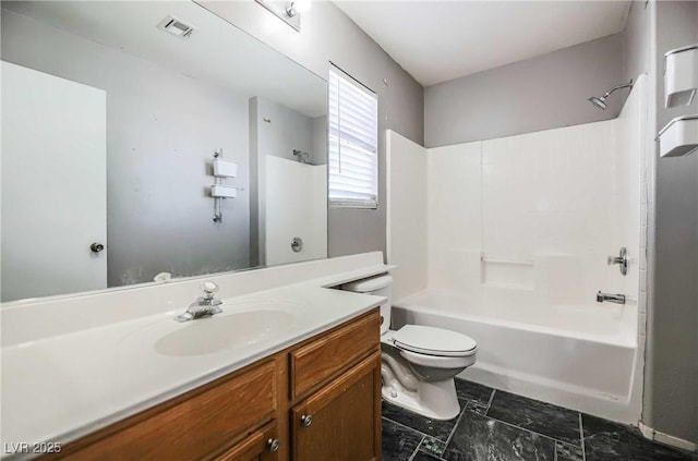 4130 Neighborly Ct, North Las Vegas, NV 89032 - full bath featuring vanity, bathtub / shower combination, and marble look tiles