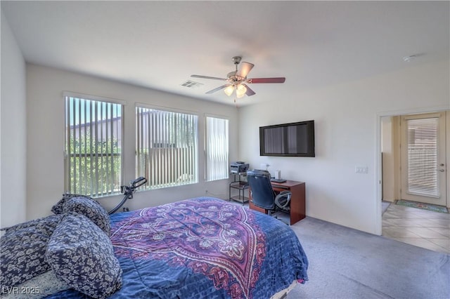 3813 Jasmine Heights Ave, North Las Vegas, NV 89081 - carpeted bedroom with a ceiling fan