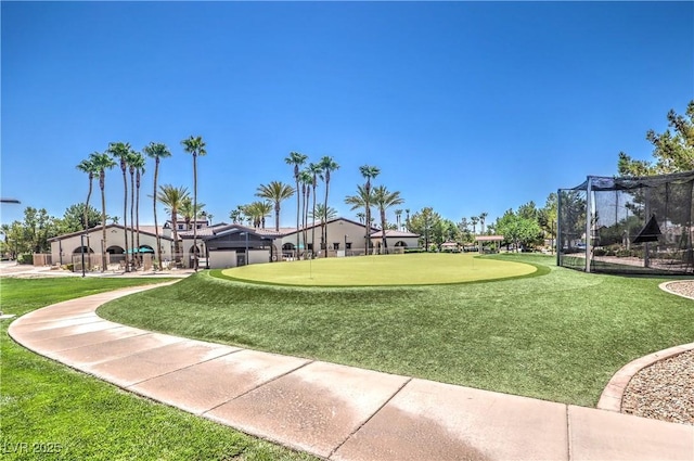 3813 Jasmine Heights Ave, North Las Vegas, NV 89081 - view of property's community featuring a putting green and a lawn