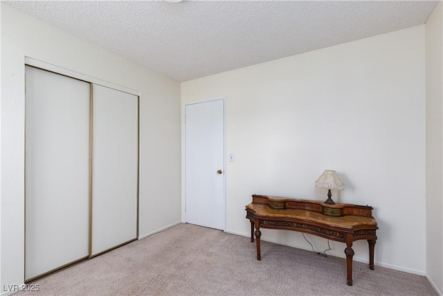 2157 Mccoig Ave, Las Vegas, NV 89119 - sitting room with carpet and a textured ceiling